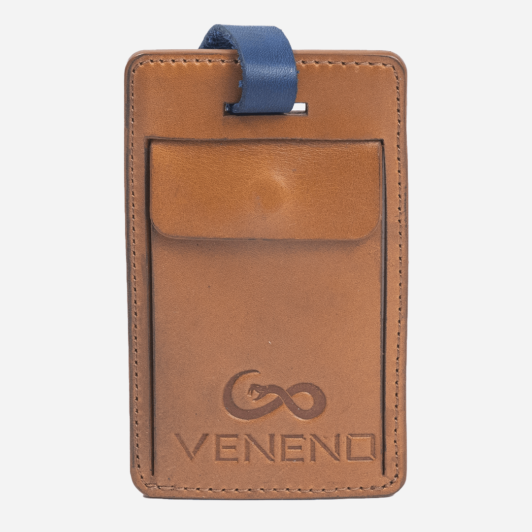 VenenoLeatherDesign Leather Goods Negro Bag Tag Yellow